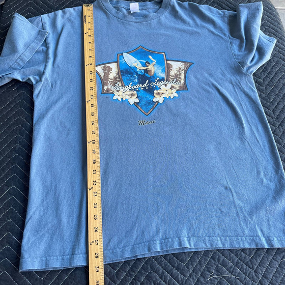 Hawaii Shirt Adult Extra Large XL Blue Longboard Legends Maui Surf - Picture 9 of 11
